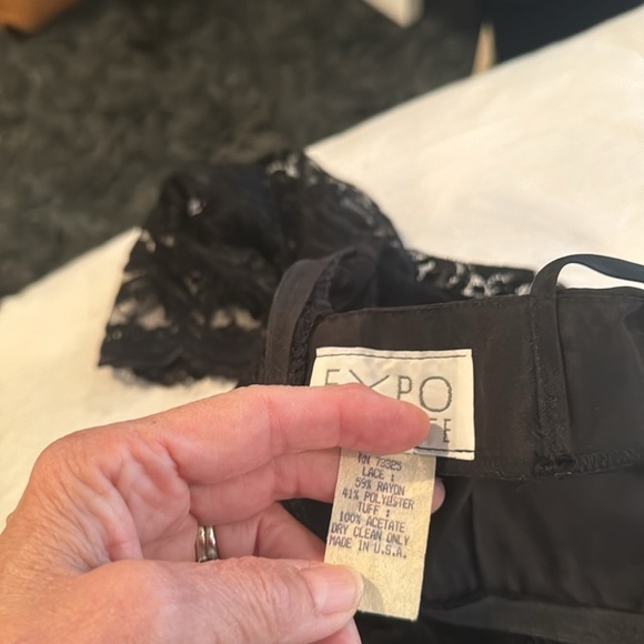 Expo Petite black classy laced dress Made in USA 🇺🇸 - Picture 7 of 11